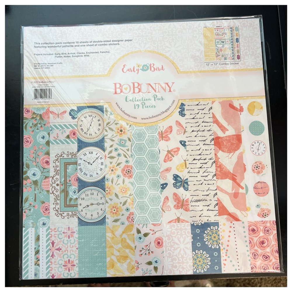 BoBunny - Early Bird Collection - 12 x 12 Collection Pack Kit - 19-Sheet NEW